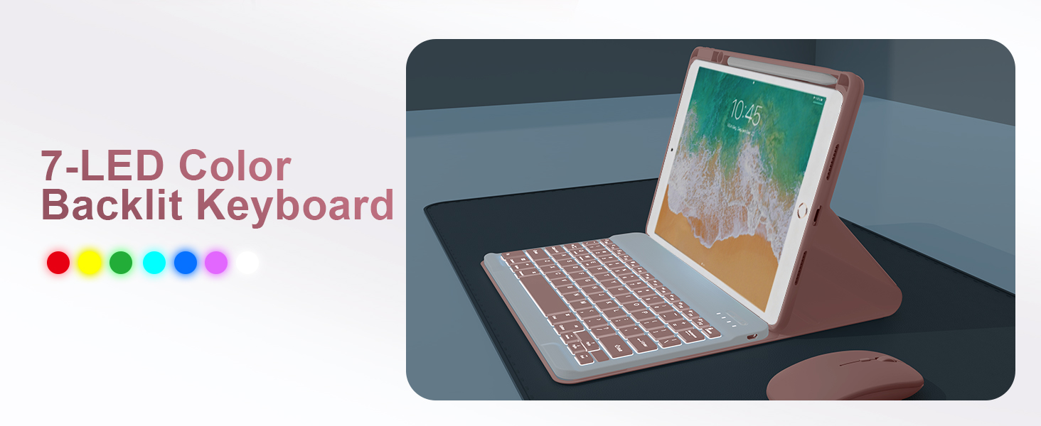 pink keyboard for ipad 8th gen