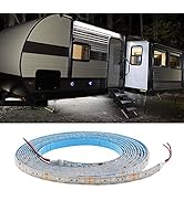 RV Underglow Led Light Kit, TEKSHINNY 12V 16.4FT RV Awning LED Light Strip, Waterproof Exterior U...