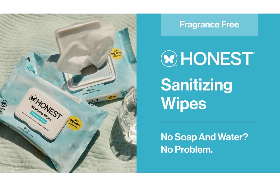 Sanitizing Wipes. No soap and water? No Problem. Our sanitizing wipes kill 99.9% of germs
