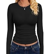 GAYHAY Long Sleeve Shirts for Women Tops Fitted Clothes Fall Fashion 2026 | Basic Tees, Girls Sch...