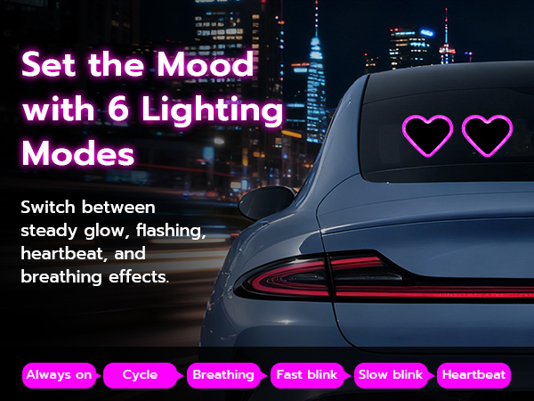 Set the Mood with 6 Lighting Modes