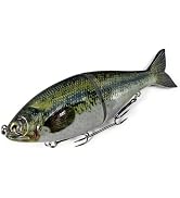 Slow Sinking 2-Jointed Glide Bait - Realistic Hard Body Swimbait for Bass Fishing - Freshwater,Sa...
