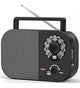 Portable AM FM Shortwave Radio with Long Range Reception, Goodes Plug in Wall Transistor Radio wi...