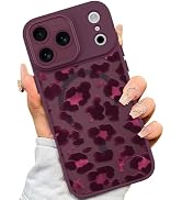 AIGOMARA Magnetic Case for Phone 2026 Pro Max, Leopard Pattern - Red | [Compatible with MagSafe] ...