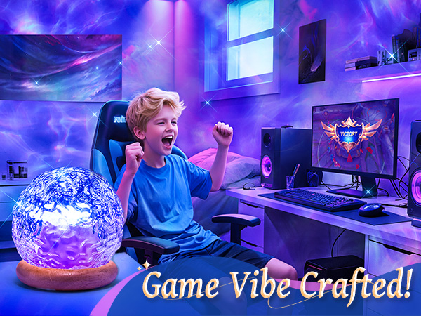 Mood Lighting Crystal Lamp Ocean Light Projector for Bedroom Ocean Room Decor for Teen Girls Gifts