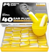 Peace&amp;Quiet PQ Small Ear Plugs for Sleeping - 40 Earplugs for Sleep, Snoring, Small Ear Canals, N...