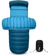 ATEPA Down Sleeping Bag, Recycled 650FP 4 Season Summer &amp; Winter Compact Rectangle Lightweight Wa...