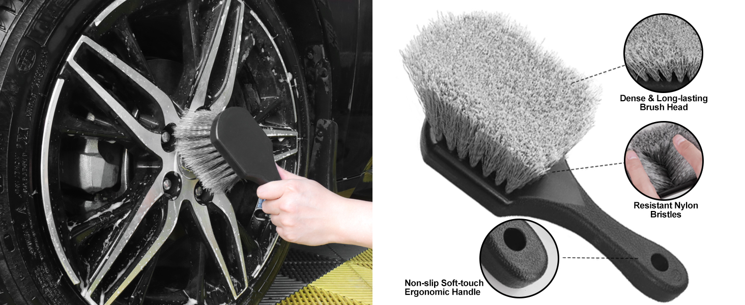 wheely clean wheel cleaning brush car wheel brush rim cleaner brush tire cleaning brush
