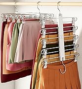 MORALVE Skirt Hangers Space Saving - European Beechwood Shorts Hangers &amp; Skirt Hangers - Women Sp...