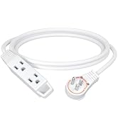 DEWENWILS 360° Rotating Flat Plug Extension Cord, 6FT Extension Cord Rotating Plug, 3 Prong 16/3C...