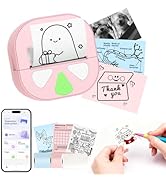 Mini Sticker Printer Thermal Sticker Maker Machine,Bluetooth Print Pods for Kids Teens Gifts,Pock...