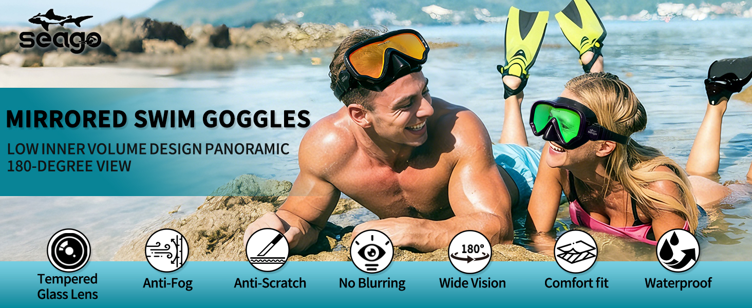 seago adult swim mask goggles