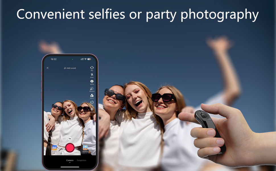 Convenient selfies or party photography