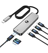 VCOM 10Gbps USB C Hub,5 Ports USB C 3.2 Gen 2 Splitter with 100W Power Delivery,Aluminum USB Type...