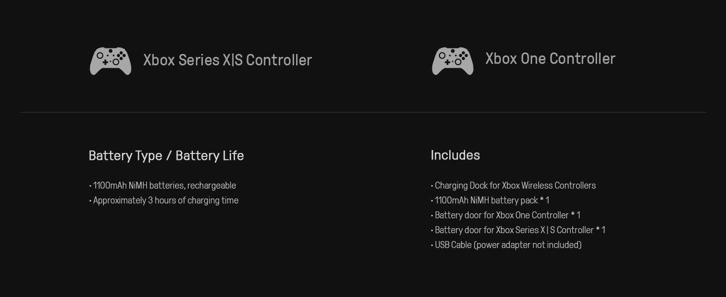 Xbox Charging Station for Xbox Series X|S Xbox Charging Station Xbox One Controller 