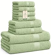 HomeBurg Luxe Set – Washcloths (12 x 12 in), Hand Towels (16 x 28 in) &amp; Bath Towels (27 x 54 in) ...