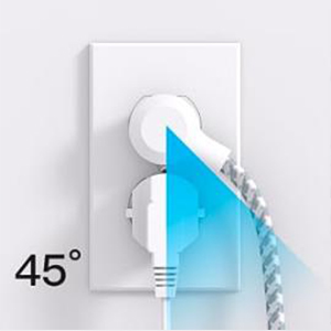 45° Right Angled Flat Plug