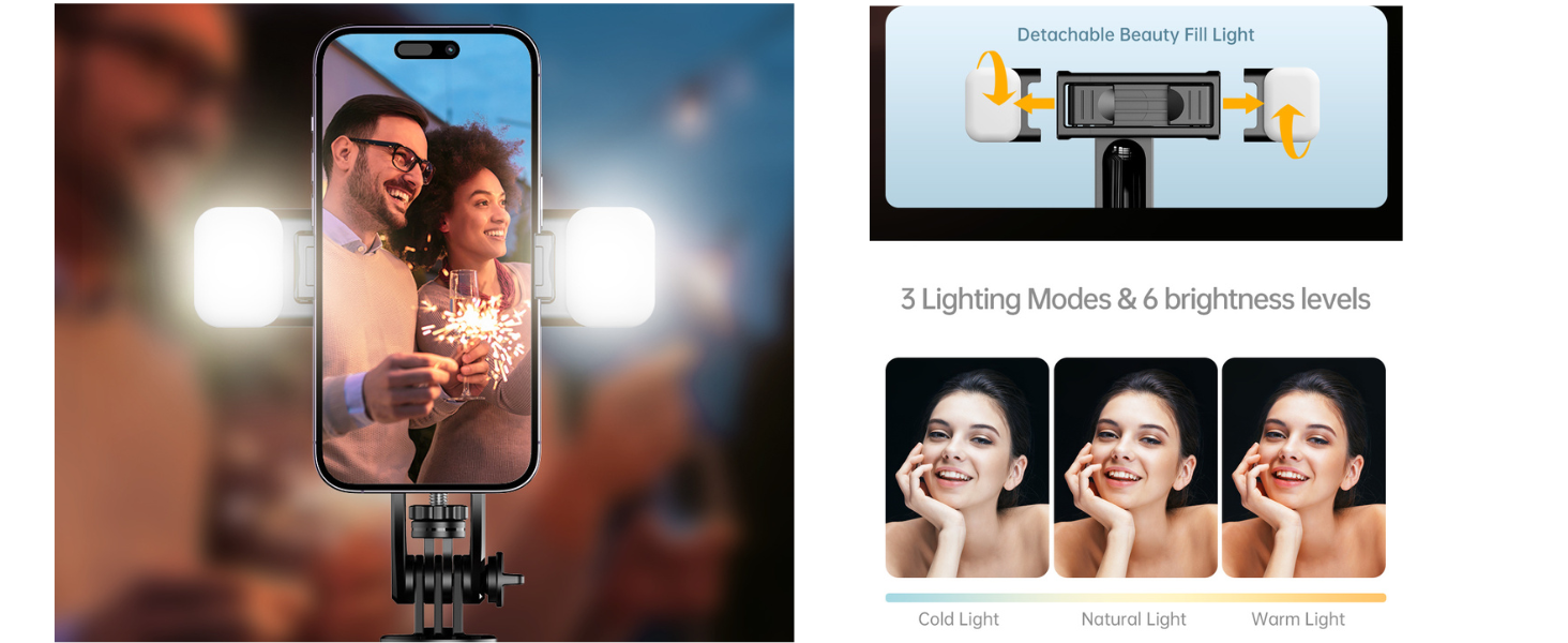 perfect for travel, group photos, TikTok live streaming,and vlogging.Your Vlogging Equipment Upgrade