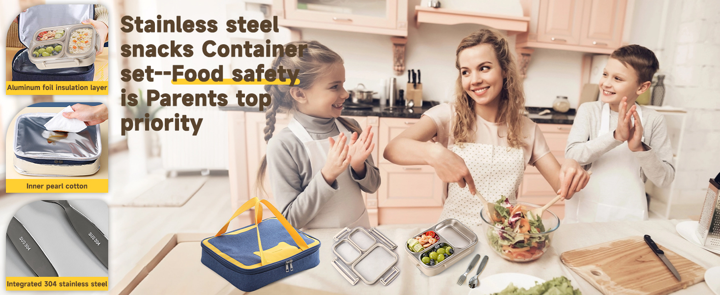 Stainless steel snack box