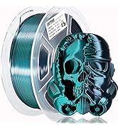 LOCYFENS PLA Filament 1.75mm, Silk PLA 3D Printer Filament, Dual Color Filament Black Green 2 in ...