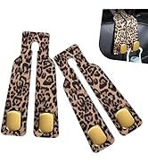 YAWUROU 2 PCS Car Seat Headrest Storage Hooks, Multi-Function Leather Seat Back Hooks, Metal Heav...