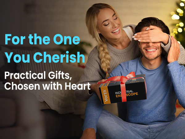 Vorth Endoscope Camera with Light, 4.3&amp;#34; IPS Screen 1080P Borescope Tools with 8 LED Lights