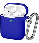 Hamile Compatible with AirPods Case [Front LED Visible] Soft Silicone Protective Cases Cover Skin...