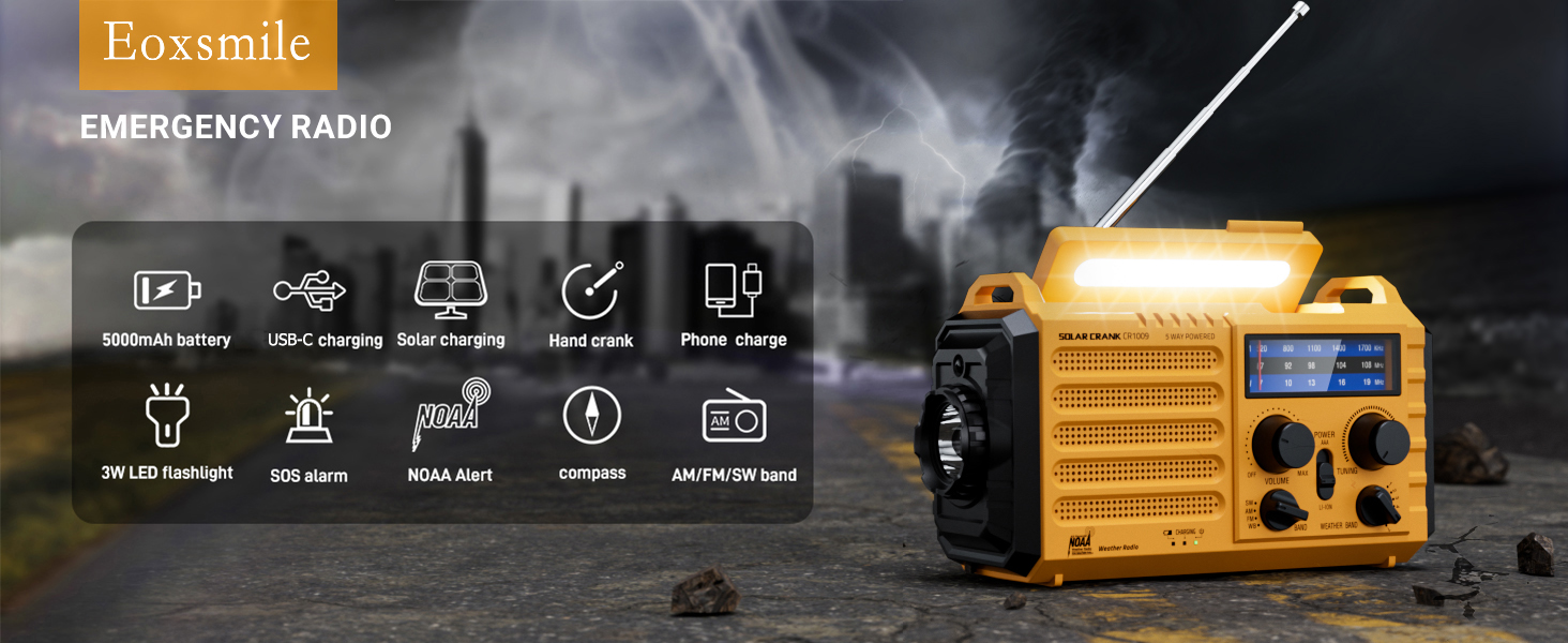 eoxsmile emergency radio