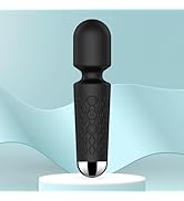 Personal Massager - Handheld Wand Feature, Quiet &amp; Waterproof - 20 Speeds 8 Patterns Cordless Vib...