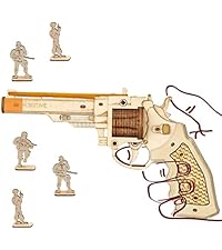 ROBOTIME Dinosaur 3D Wooden Puzzles, Velociraptor Model Kits can Walk, Mechanical Dinosaur STEM Toys...