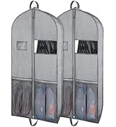 Zilink Heavy Duty Garment Bags for Travel 43”Suit Bags for Hanging Clothes Waterproof Gusseted Su...