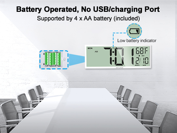 digital clock battery operated