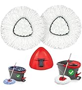 TidyBliss Mop Heads Replacements 2 Pack with Triangle Base for O-Cedaar EasyWring 1 Tank System