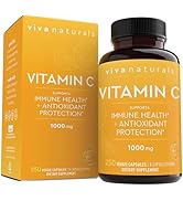 Viva Naturals Vitamin C 1000mg - Non-GMO Vitamin C Supplements with Citrus Bioflavonoids &amp; Rose H...