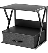 aboxoo Printer Stand for Desk with Storage Drawer, 2 Tier Desktop Or Under Desk Shelf, Multi-Purp...