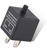 Downhill Car Flasher Relay, 3 Pin CF13KT Adjustable Frequency LED Turn Signal Super Flashing Repa...