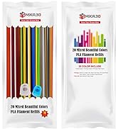 20 Mixed Colors 2.85mm 3D Printing Pen Filament Refill, Each 0.3 Meter, Each Color 5pcs, Total 10...