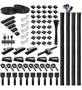 OneLeaf Cable Management Kit, Multiple Wire Management, Cable Ties Adhesive Cable Clips Cord Hold...