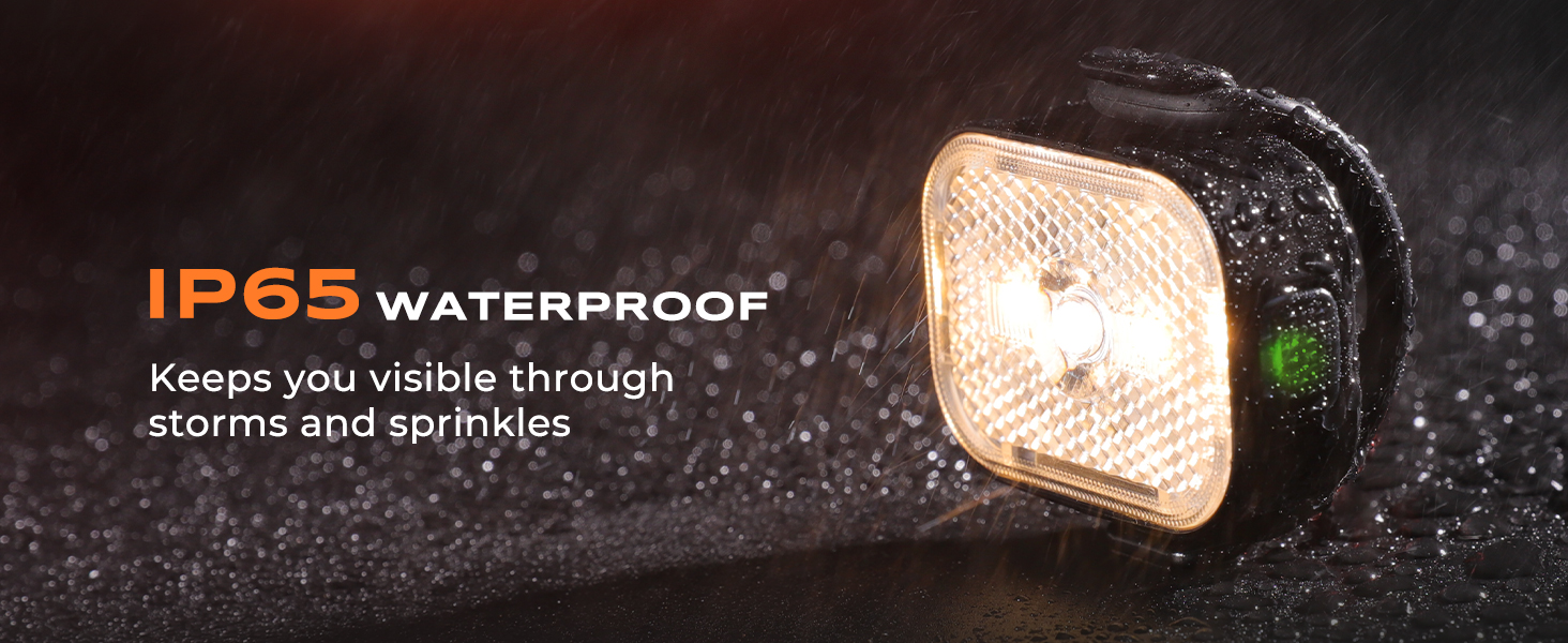 Dual USB-C Fast Charging, Super Lightweight, IP65 Waterproof for Road &amp;amp; Mountain Cycling