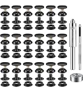 72 Pieces (18Sets) Snap Fastener Kit Tool 15MM Snap Button kit Snaps for Leather Leather Snaps an...