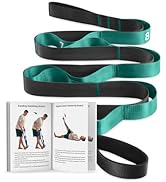 Trideer Stretching Strap for Physical Therapy, Non-Elastic Yoga Straps for Stretching with 10 Loo...