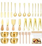 Suwimut 48 Pieces Charcuterie Board Accessories Cheese Butter Spreader Knife Set, Stainless Steel...