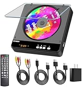 HDMI DVD Players for TV THINKYA Mini DVD Player RCA Output 1080P HD All Region Free, Compact DVD ...
