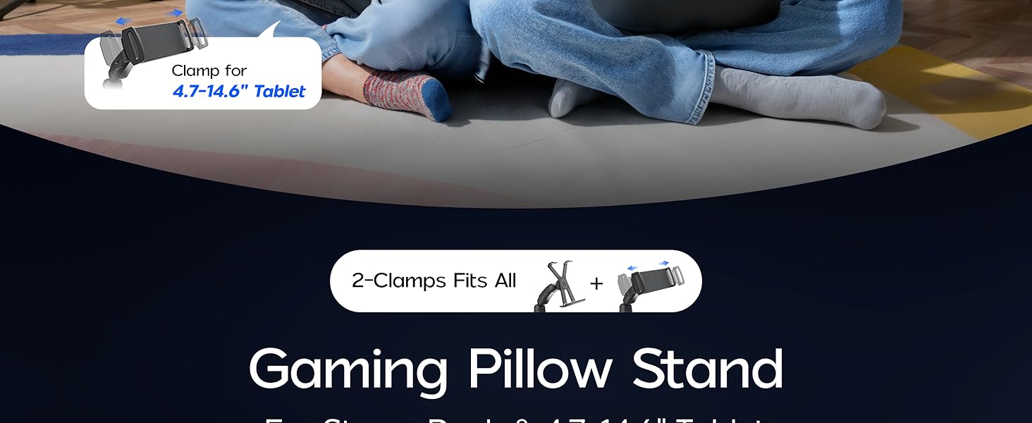 Gaming Pillow Stand for Steam Deck / Kindle / iPad /Galaxy Tab/Tablet