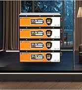 ECO-WORTHY 48V 200Ah (4Pack 48V 50AH) LiFePO4 Solar Batteries, Metal Case Lithium Battery, Built-...