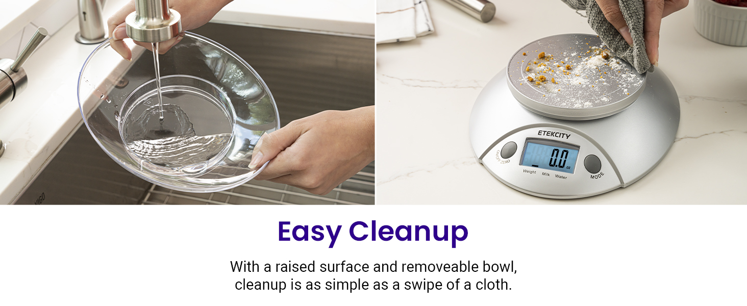 A raised platform and detachable bowl makes clean easy.
