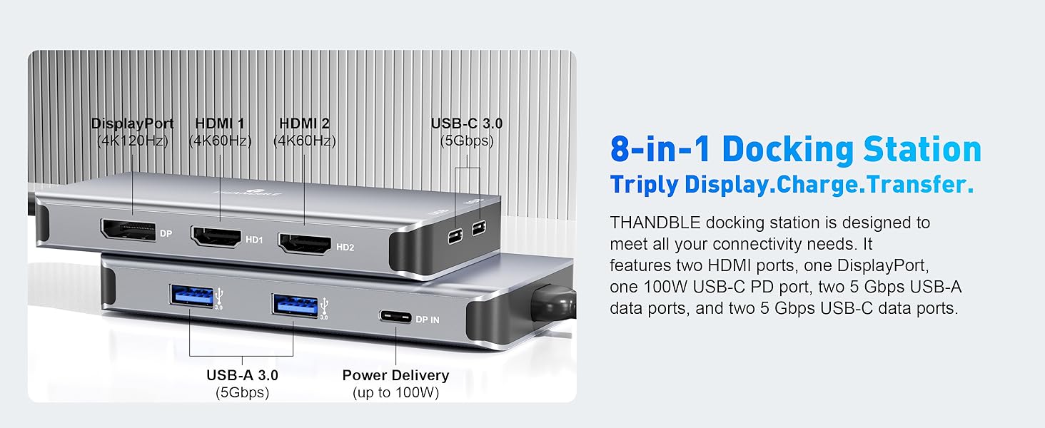 8 in 1 Docking Station