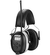 ZOHAN EM042 AM/FM Radio Headphone with Digital Display,Ear Protection Noise Reduction Earmuffs,Co...