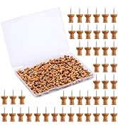 150 Pcs Push Pins for Cork Board, Decorative Thumb Tacks Wooden Push Pins Head Pin Wood Map Tacks...