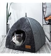 Soft Cats Cave Dogs Cat Beds for Indoor with Removable Mat Calming Dog Beds for Small Dogs Pet Be...